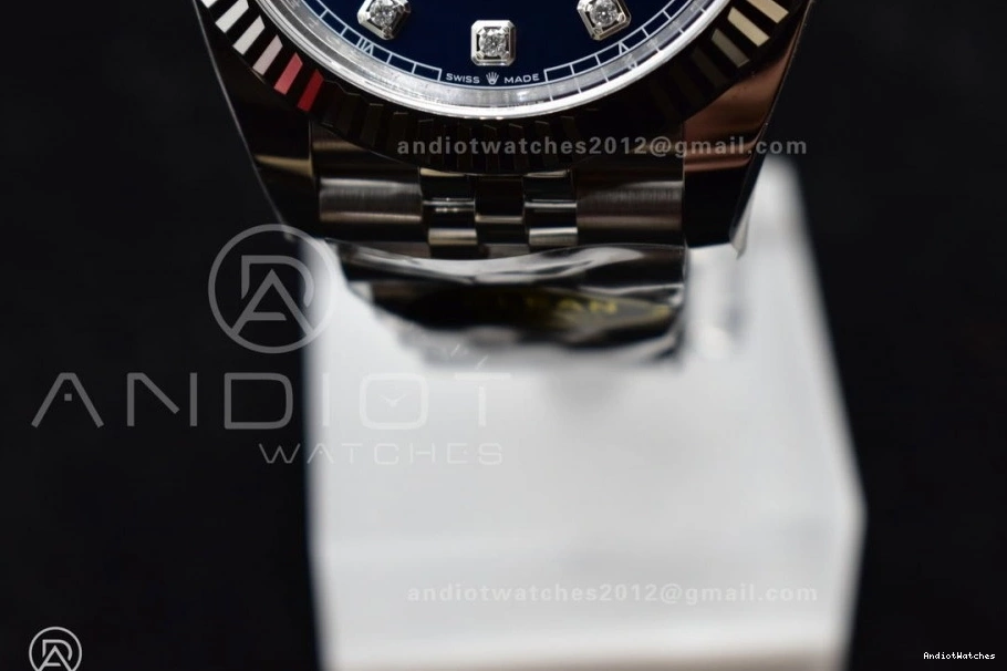 DateJust Edition Jubilee VR SS On 41 Bracelet Dial 904L 126334 Diamonds Clean Steel Best 406 1:1 Neat Blue 0107